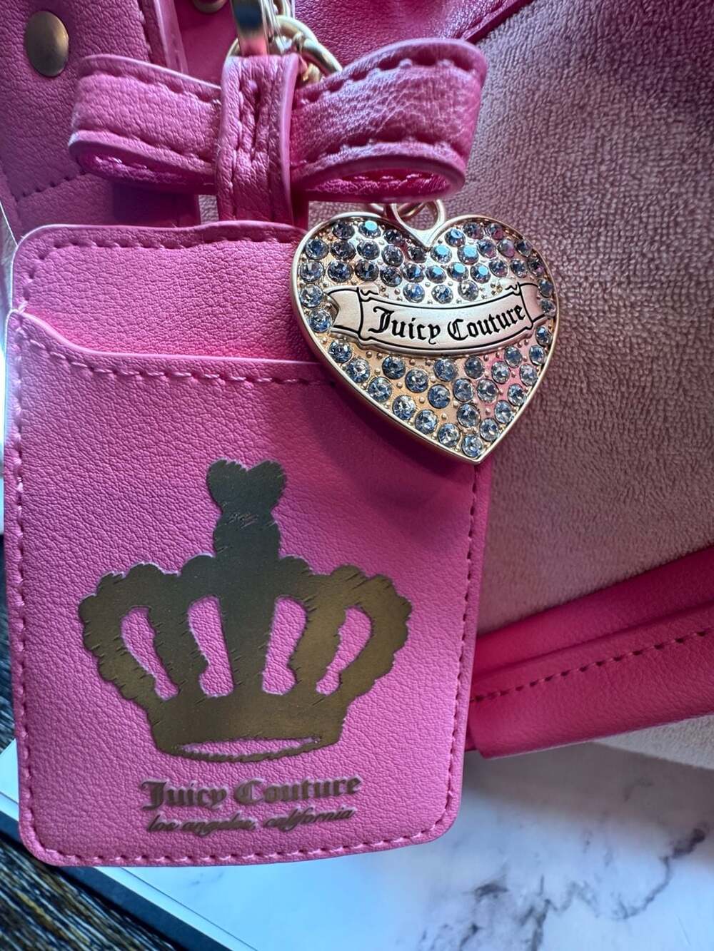 Juicy Couture Lovers Club Daydreamer Tote Bag in Pink Y2K - Picture 4 of 7